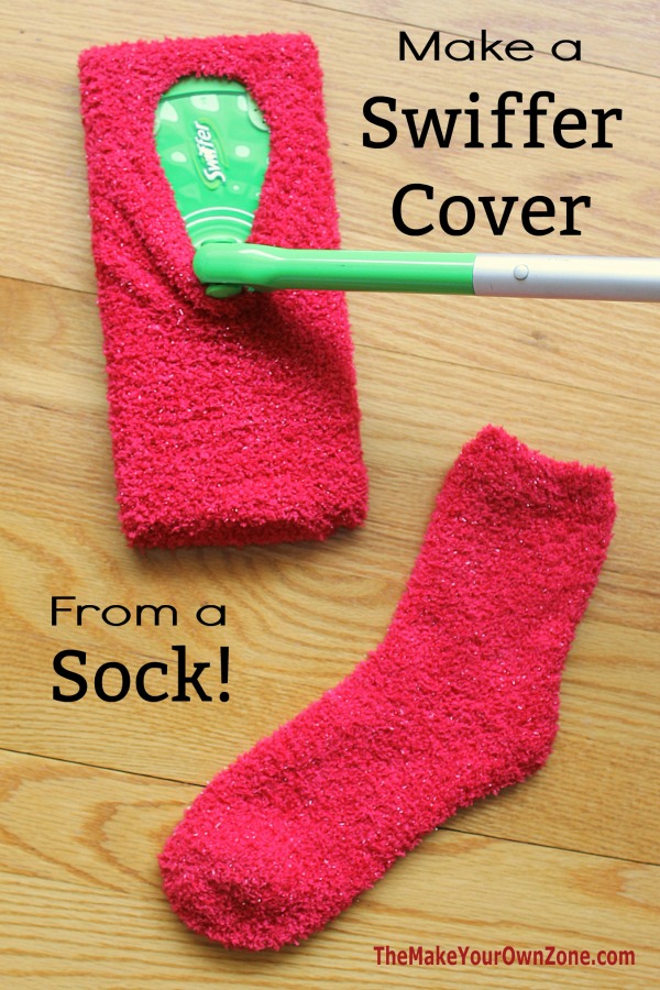 How to use a sock as a homemade swiffer cover