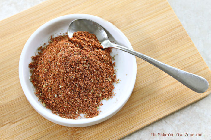 A homemade taco seasoning blend for a single recipe