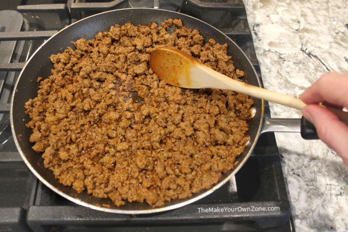 Making taco meat with a homemade packet replacement