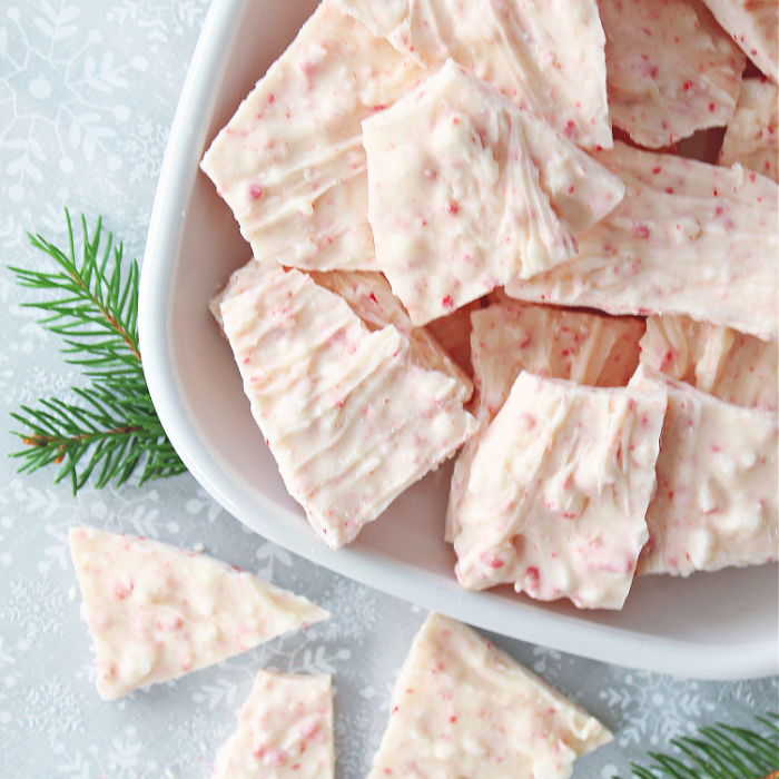 Homemade peppermint bark