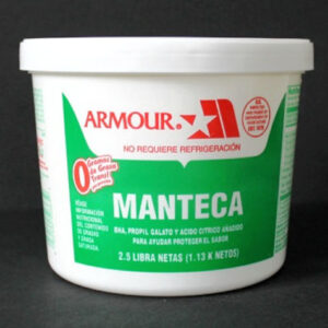 A tub of manteca which is also lard