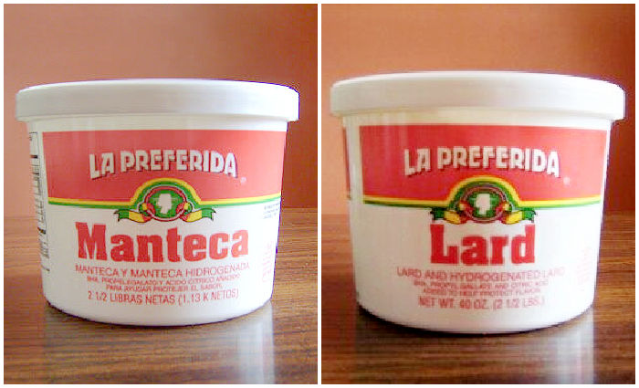 a container of lard