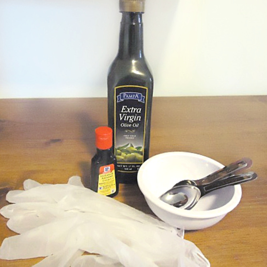 ingredients for hot oil hand treatment