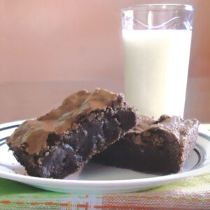 homemade brownies on a plate