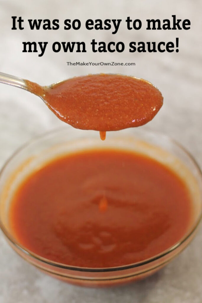 A bowl of homemade taco sauce