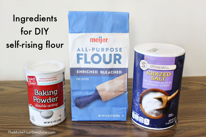 ingredients to make homemade self-rising flour