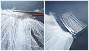 making a homemade bridal veil