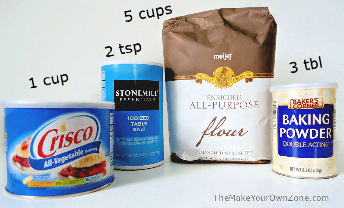 ingredients for homemade Bisquick