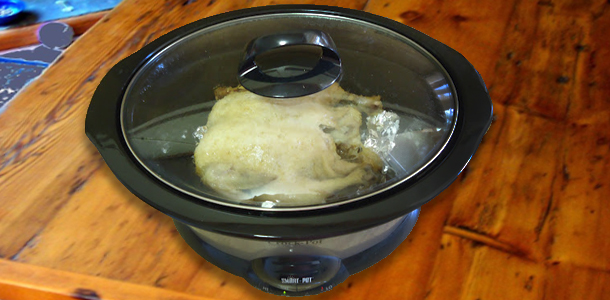 Make your own rotisserie chicken in the crockpot