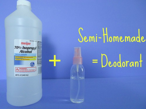 Semi-Homemade Deodorant using Rubbing Alcohol