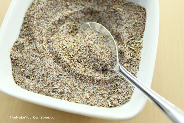 A bowl of homemade Montreal seasoning blend