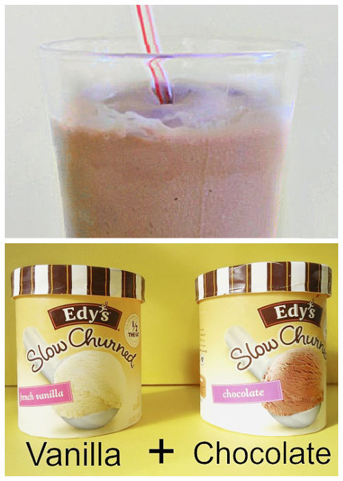 using ice cream to make a quick DIY Frosty