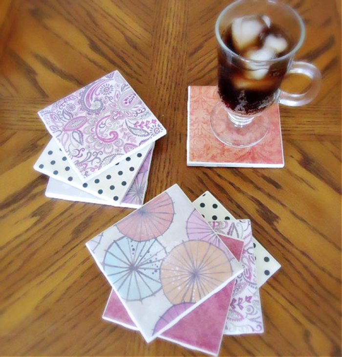 DIY Tile Coasters:  A Great Way To Use Homemade Mod Podge