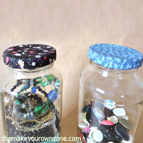 fabric covered jar lids