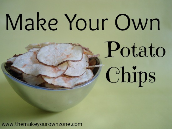 homemade potato chips in the microwave