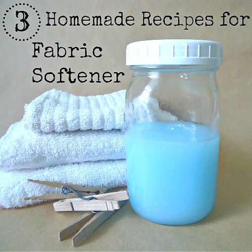 A jar of homemade fabric softener