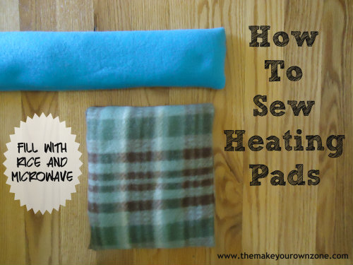How to sew a homemade heating pad - This heating pad is filled with rice and heated in the microwave
