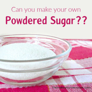 A bowl of homemade powdered sugar