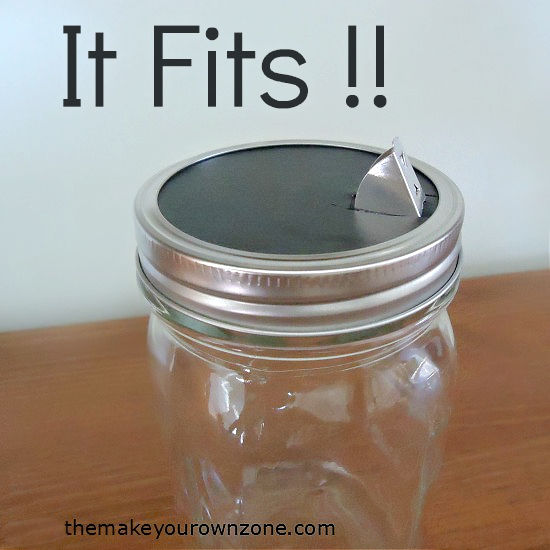 Using the top of a salt container on a canning jar