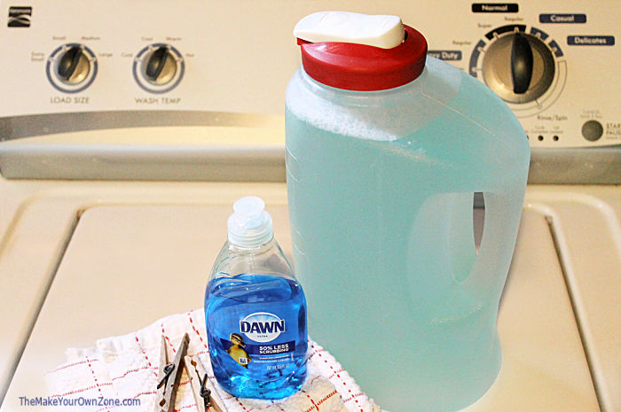 A gallon of Dawn dish detergent
