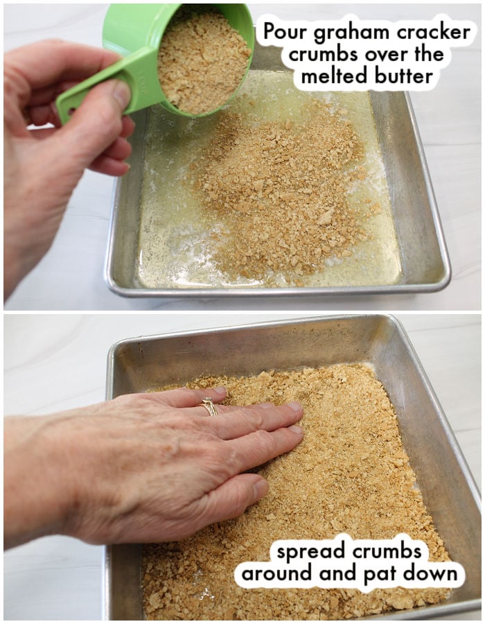 using crushed graham crackers to make magic bars