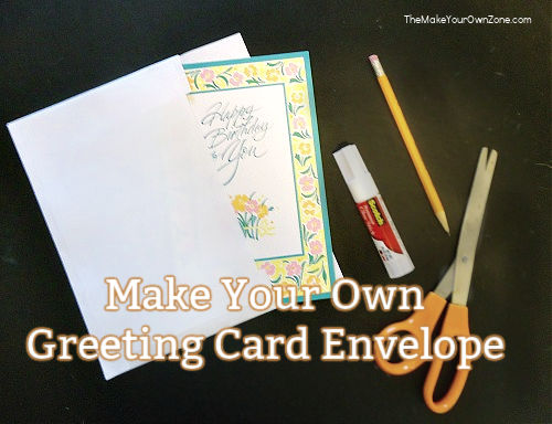 homemade greeting card envelope