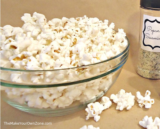 popcorn seasoned with homemade popcorn seasoning