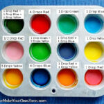 Tinting homemade watercolor paints with food coloring