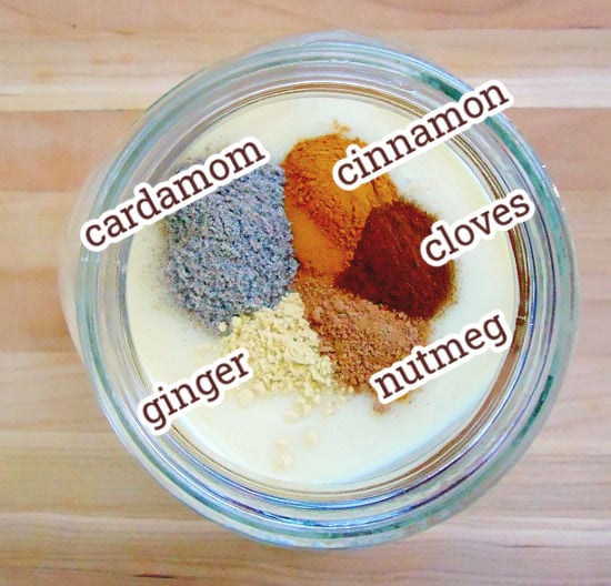 spices for chai tea creamer