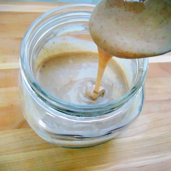 stirring homemade chai tea creamer
