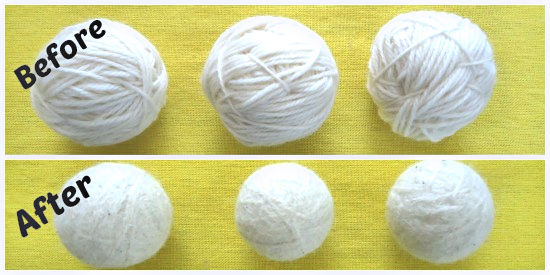 making homemade dryer balls