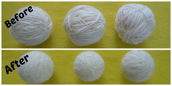 How to make homemade wool dryer balls