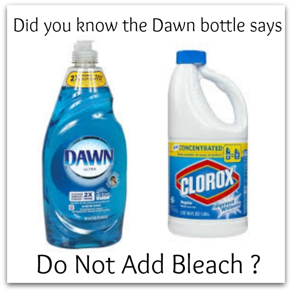 Can you add bleach to homemade laundry soap made with Dawn?