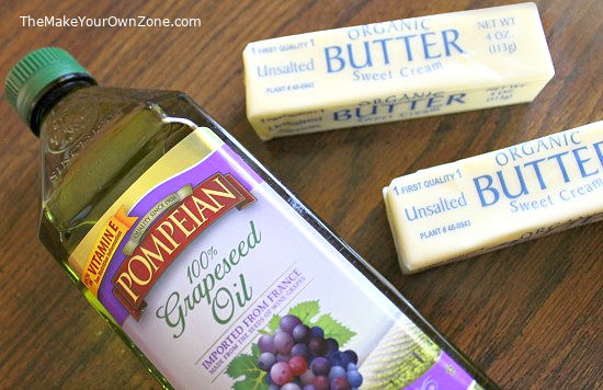 ingredients for homemade butter spread