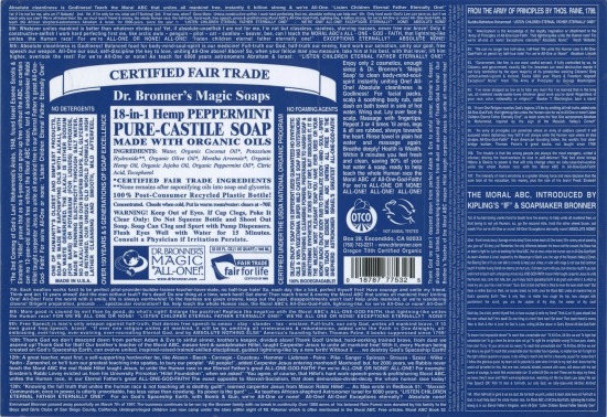 What'S Up With The Weird Label On Dr. Bronner'S Soap?