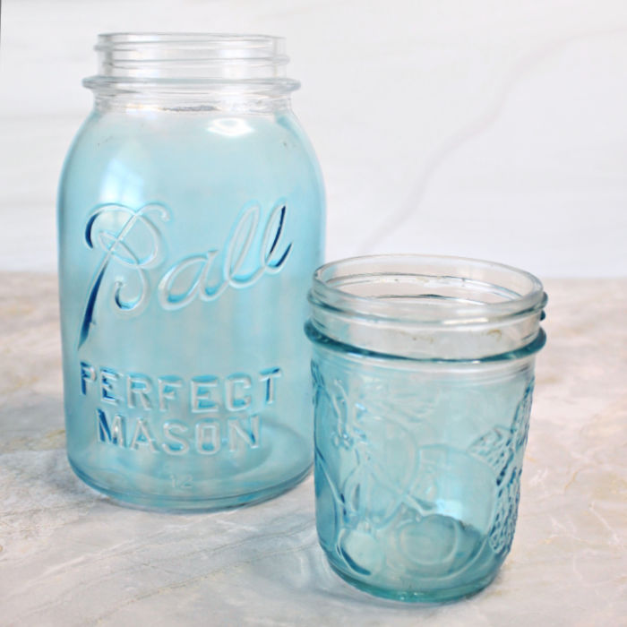 homemade tinted canning jars