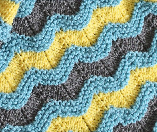 ripple pattern baby afghan