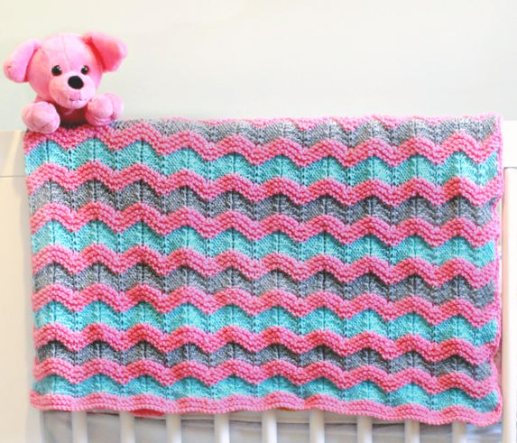 ripple baby afghan knitting pattern