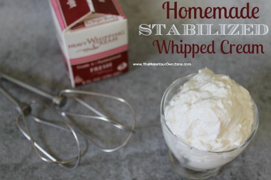 Recipe for Homemade Stabilized Whipped Cream