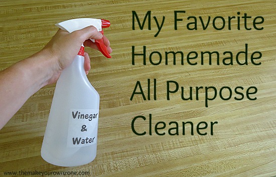 homemade cleaner made with vinegar and water