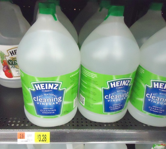 cleaning vinegar on store shelf