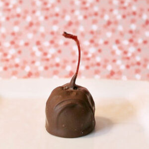 Homemade chocolate covered cherry