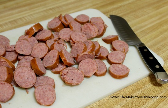 Recipe for Sausage Penne Alfredo skillet dinner