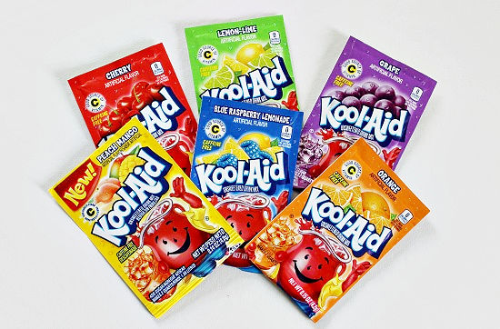 packets of Kool-Aid for dying Easter eggs