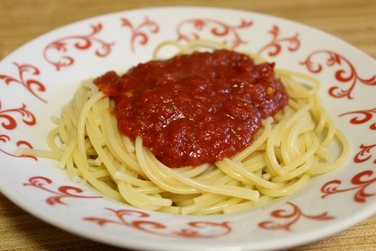 Recipe for homemade red sauce in the crockpot