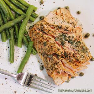 Salmon with dill and capers