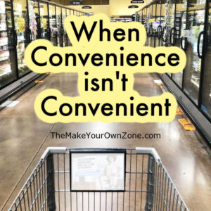 A shopping cart in a grocery store