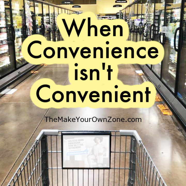 A shopping cart in a grocery store