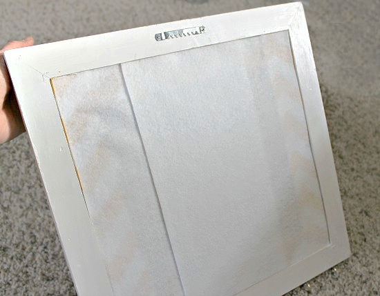 Adding felt to the back of a picture frame jewelry organizer