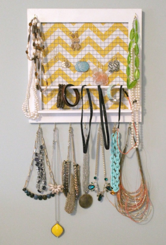 How to make a picture frame jewelry organizer